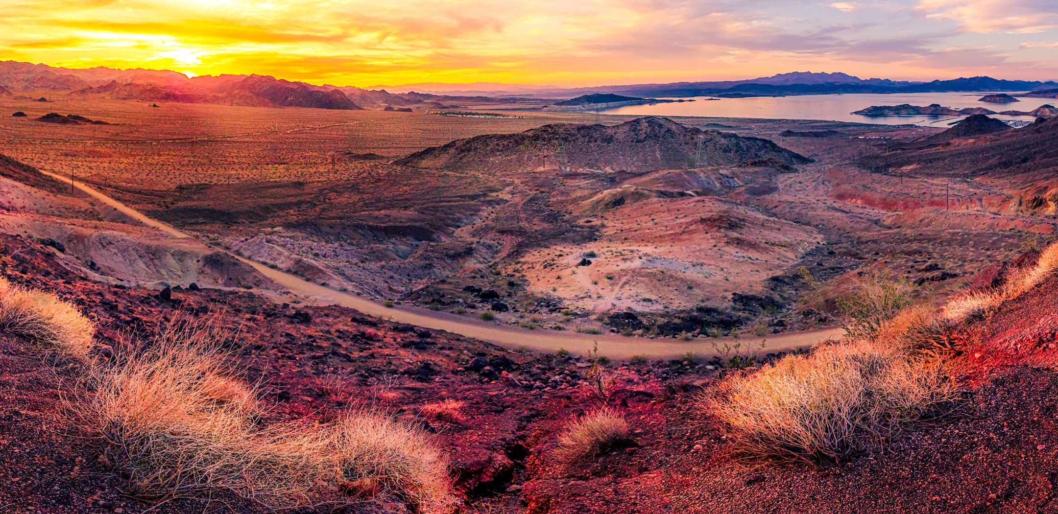 Sun over the desert.